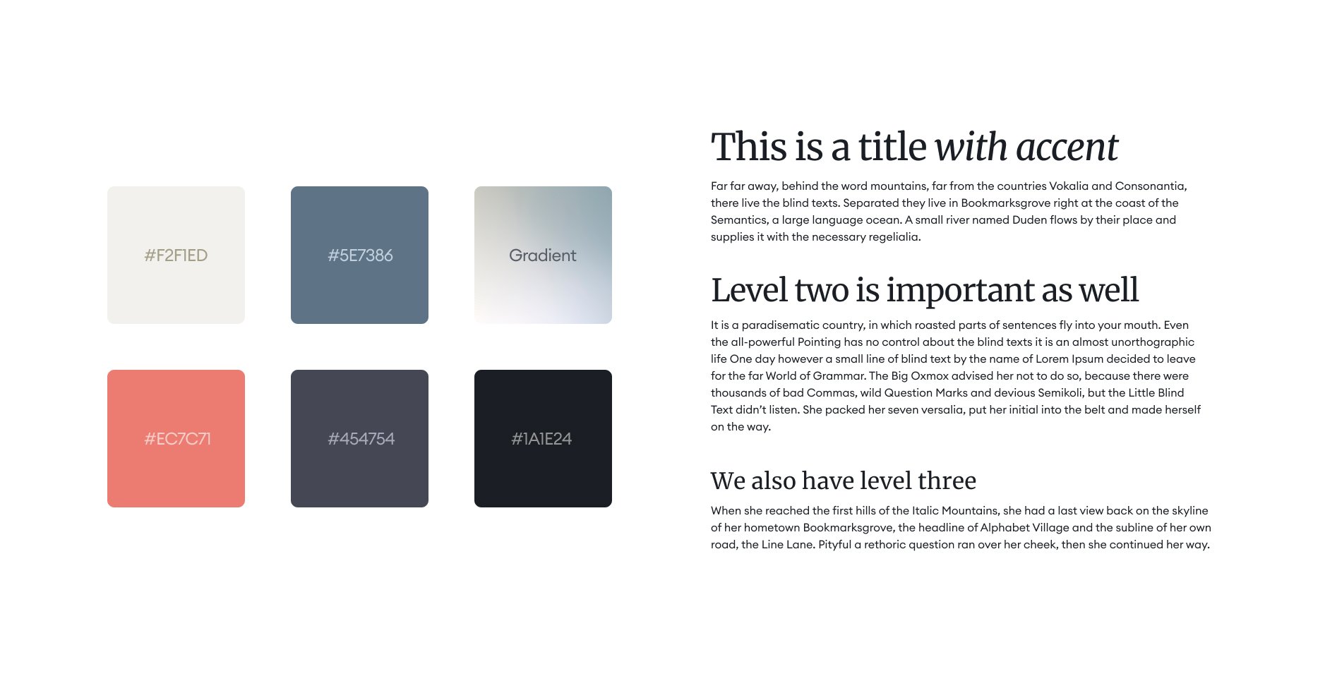 Color palette -  brightrich.com