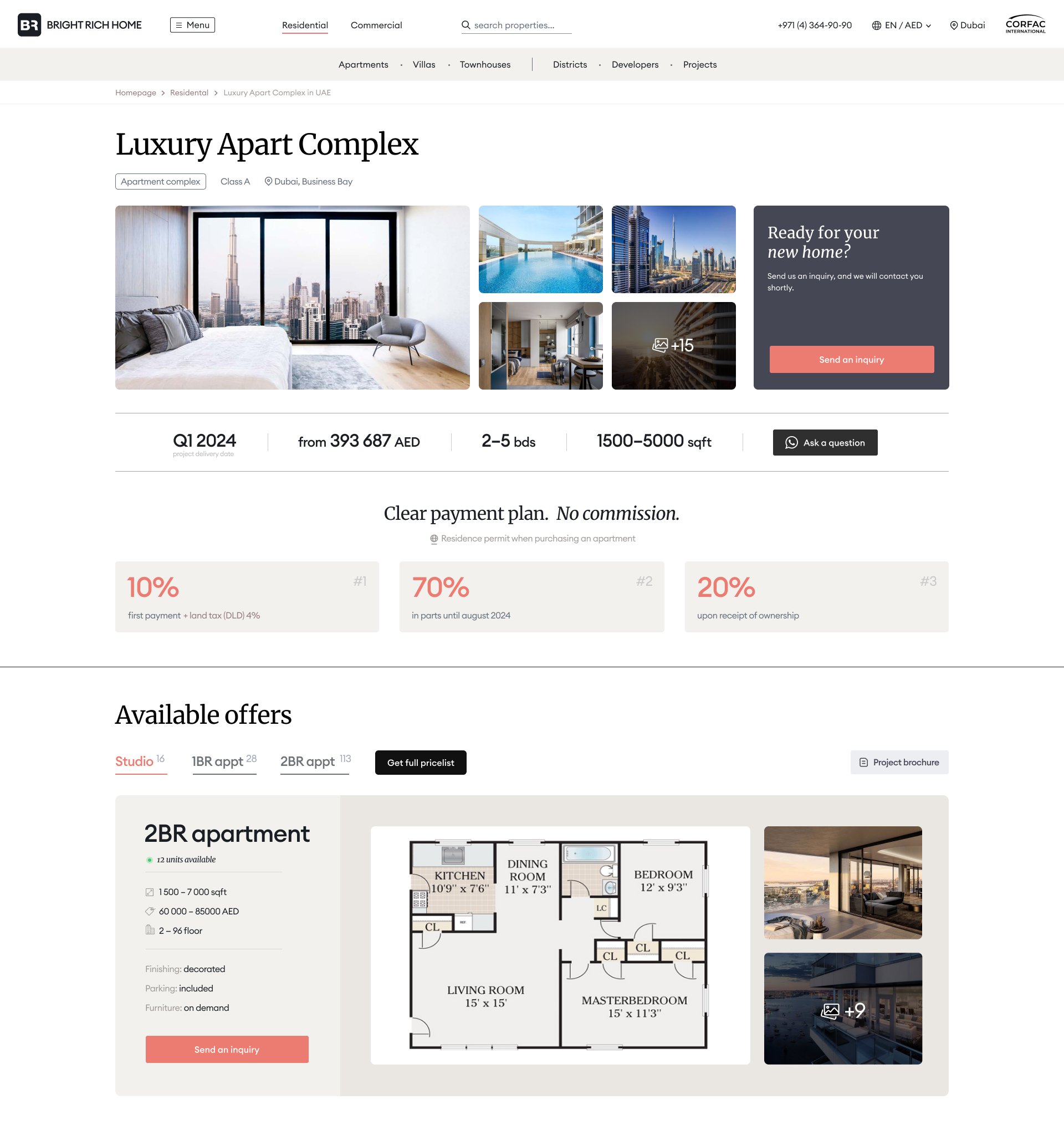 Apartments page  - brightrich.com